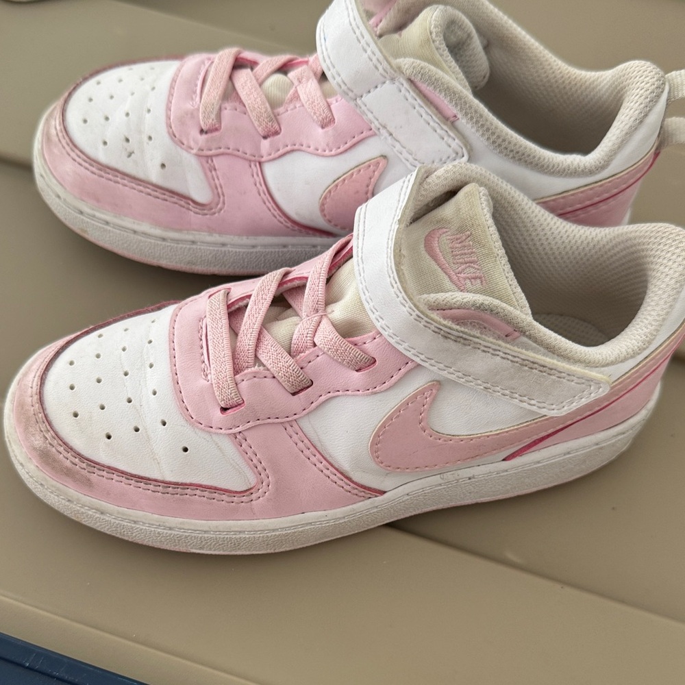 Nike Kids Pink and White Sneakers